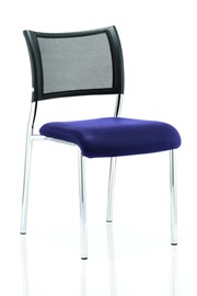 Melbourne Chrome Stacking Chair - Blue 