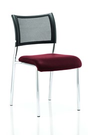 Melbourne Chrome Stacking Chair - Chilli Red 