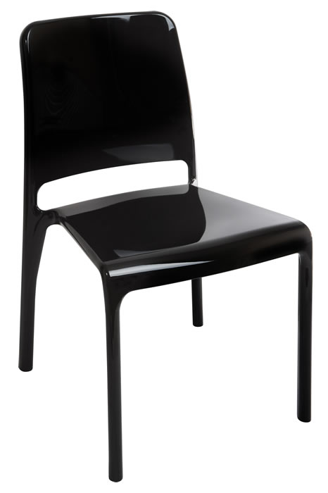 View Clarity Black Stacking Chair Set Of 4 information