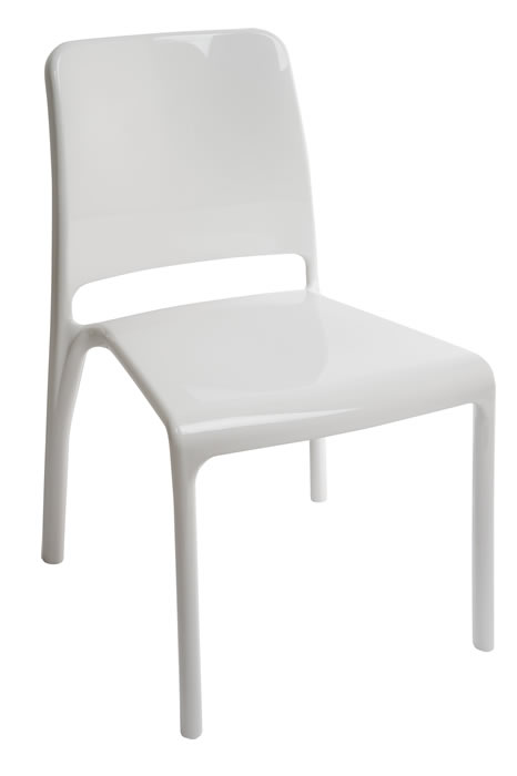 View Clarity White Stacking Chair Set Of 4 information