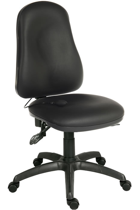 View Black Upholstered Executive Chair Optional Arms Ergo Comfort information