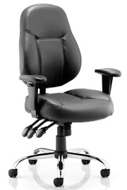 Endurance Task Chair - Black Leather 