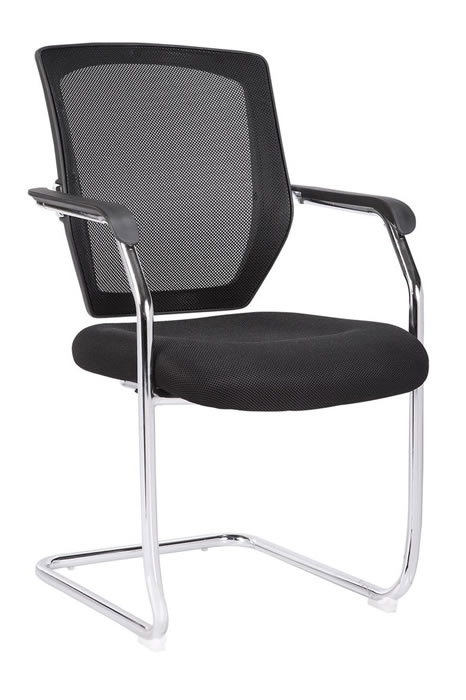 View Black Texas Mesh Visitor Chair Padded Armrests information