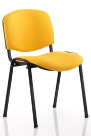 Yellow Fabric Stackable Conference Chair With No Arms