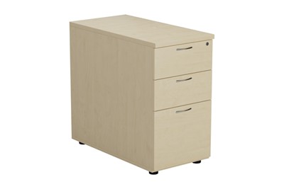 Maple 3 Drawer Desk High Pedestal Locking Drawers Kestral