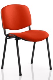 Orange Fabric Stackable Conference Chair With No Arms