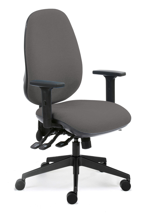 View Grey Ergonomic Operator Chair Tested To 28 Stones Height Adjustable Backrest Seat Slide Adjustment Adjustable Lumber Posture Plus information