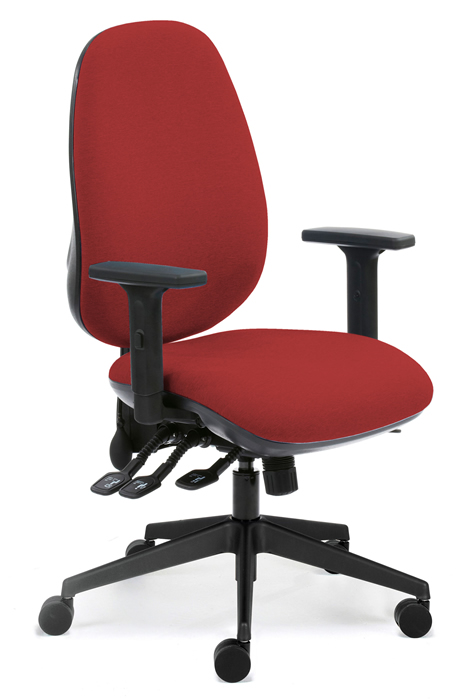 View Red Ergonomic Operator Chair Tested To 28 Stones Height Adjustable Backrest Seat Slide Adjustment Adjustable Lumber Posture Plus information