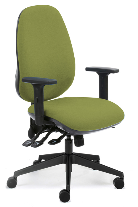View Light Green Ergonomic Operator Chair Tested To 28 Stones Height Adjustable Backrest Seat Slide Adjustment Adjustable Lumber Posture Plus information