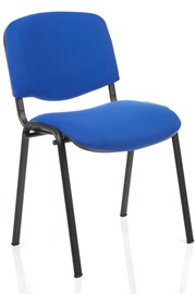 Blue Fabric Stackable Conference Chair With No Arms