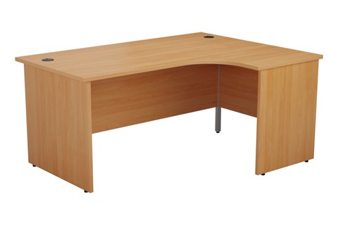 Kestral Beech Panel Corner Workstation - Right Handed 1800mm