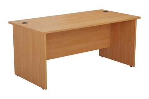 Kestral Beech Rectangular Panel Desk - 1200mm