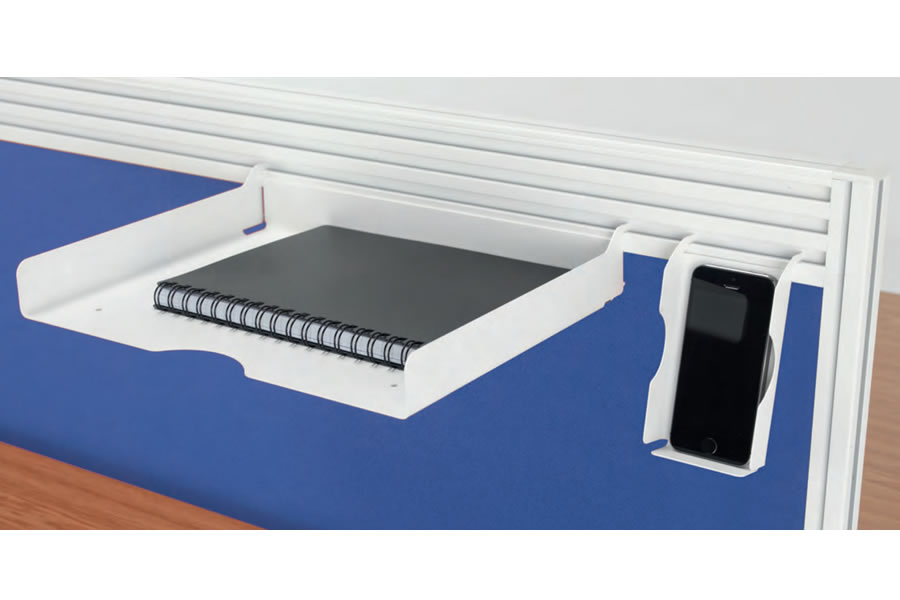 View A4 White Metal Paper Tray Toolrail Desk Screen Accessory information