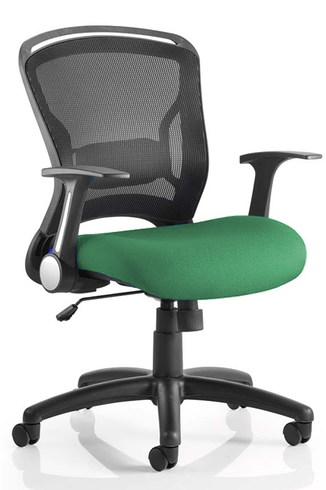 View Zeus Executive Black Mesh Office Chair Green Seat information