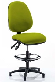 Upholstered Draughtsman Chair - Citrus Green 