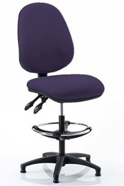 Upholstered Draughtsman Chair - Purple 