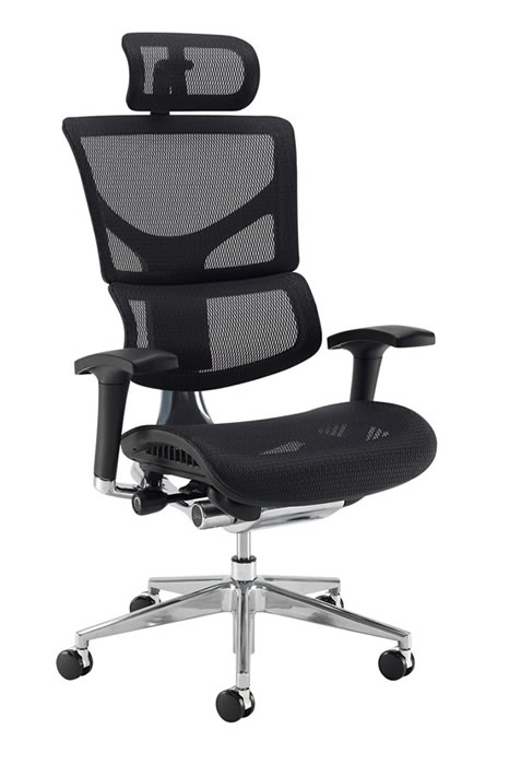 View Dynamo Ergo Black Mesh Office Chair With or Without Headrest information