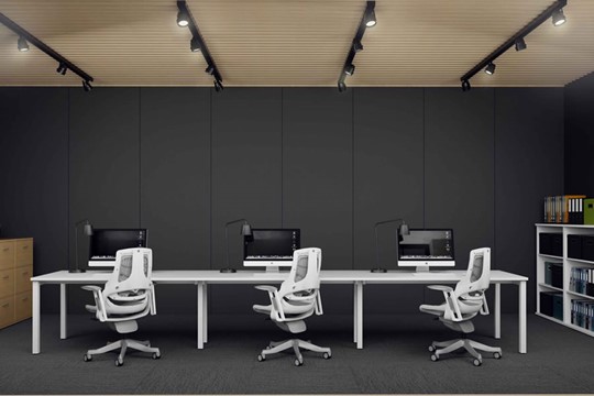 White 4 Person Bench Office Desk 4 X 1200mm X 800mm Portland