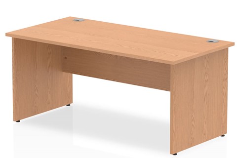 Norton Oak Rectangular Panel End Desk - 1600mm x 600mm