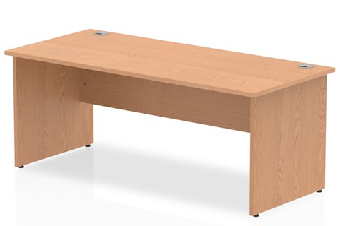 Norton Oak Rectangular Panel End Desk - 1800mm x 600mm