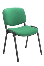 Green Fabric Stackable Conference Chair With No Arms