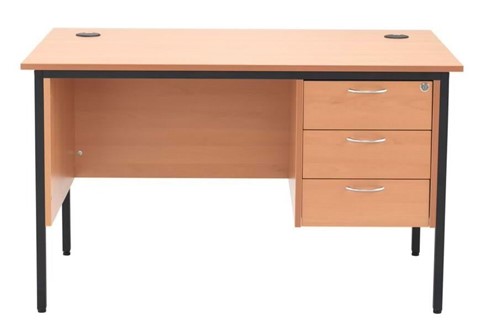 Beech Contract Single 3 Drawer Pedestal Desk 1228mm X 800mm Nova