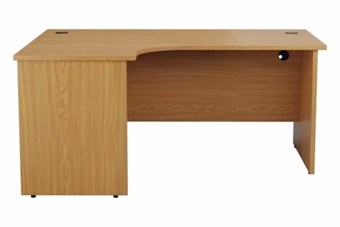 Kestral Oak Panel Corner Workstation - Left Handed 1600mm