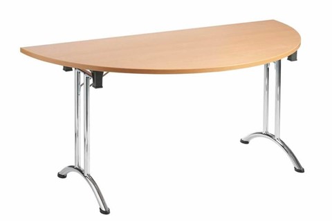 Thames Folding Semi Circular Table - Beech 