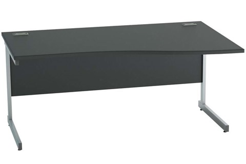 Nene Black Wave Cantilever Desk - 1200mm x 800mm Right Hand Wave