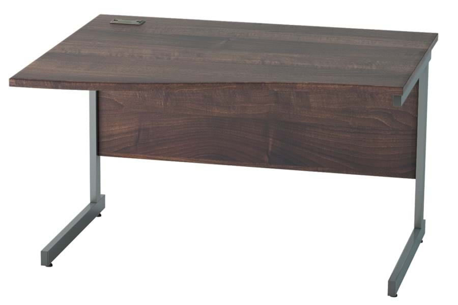 View Walnut Cantilever Wave Desk Left Handed 1400mm x 800mm Harmony information