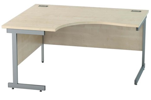 Thames  Maple Corner Cantilever Desk- 1400mm x 1200mm Left Hand