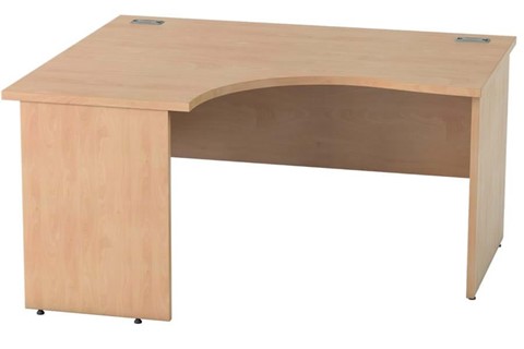 Thames Beech Corner Panel End Desk - 1400mm x 1200mm Left Handed