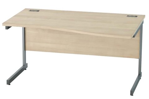 Thames Maple Wave Cantilever Desk - 1600mm x 800mm Right Hand