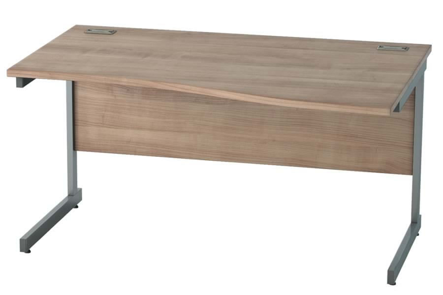 View Birch Cantilever Wave Desk Right Hand 1600mm x 800mm Thames information