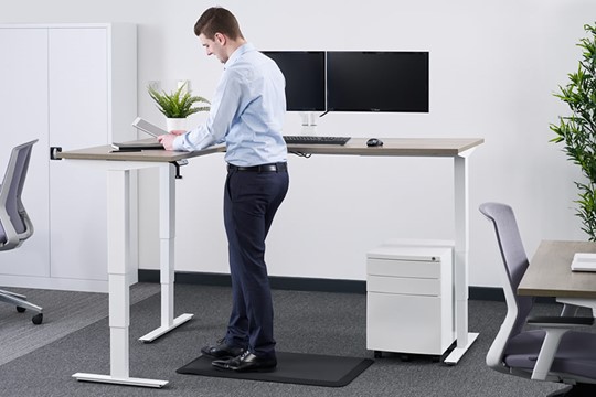 Raisable Desk : Realspace Height Adjustable Desk White Office Depot ...