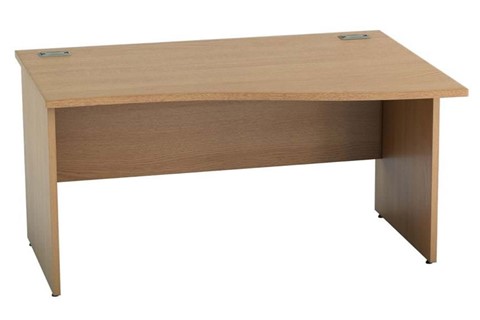 Thames Light Oak Wave Desk - 1200mm x 800mm Right Hand