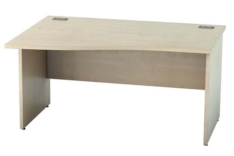 Thames Maple Wave Desk - 1200mm x 800mm Left Hand