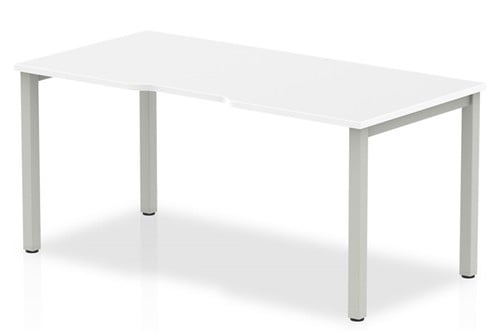 White 1 Person Bench Office Desk 1200mm X 800mm Portland