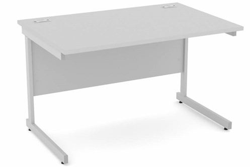 Grey Rectangular Cantilever Office Desk 1200mm X 800mm Cloud Grey