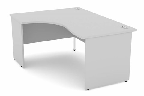 Cloud Grey Corner Panel End Desk - 1600mm x 1200mm - Left Handed