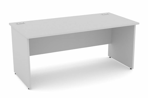 Cloud Grey Rectangular Panel Leg Desk - 1600mm x 800mm