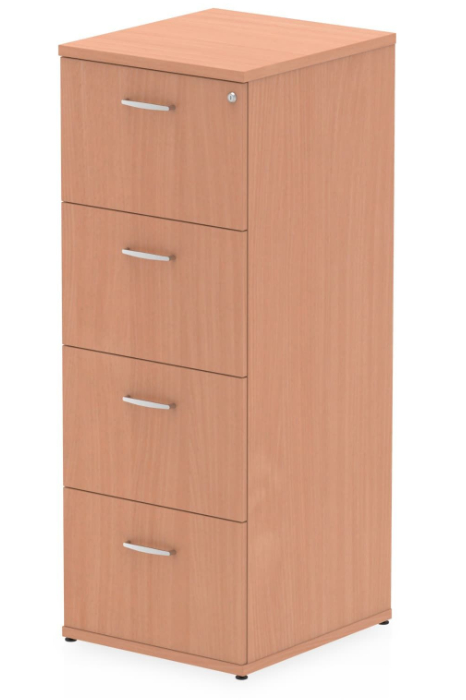 View Beech Finish Wooden Four Drawer Filing Chest Cabinet Fully Extending Drawers Anti Tilt Mechanism Scratch Resistant Surface Price Point information
