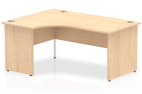 Solar Maple Panel End Corner Desk - 1600mm  x 1200mm Left Hand