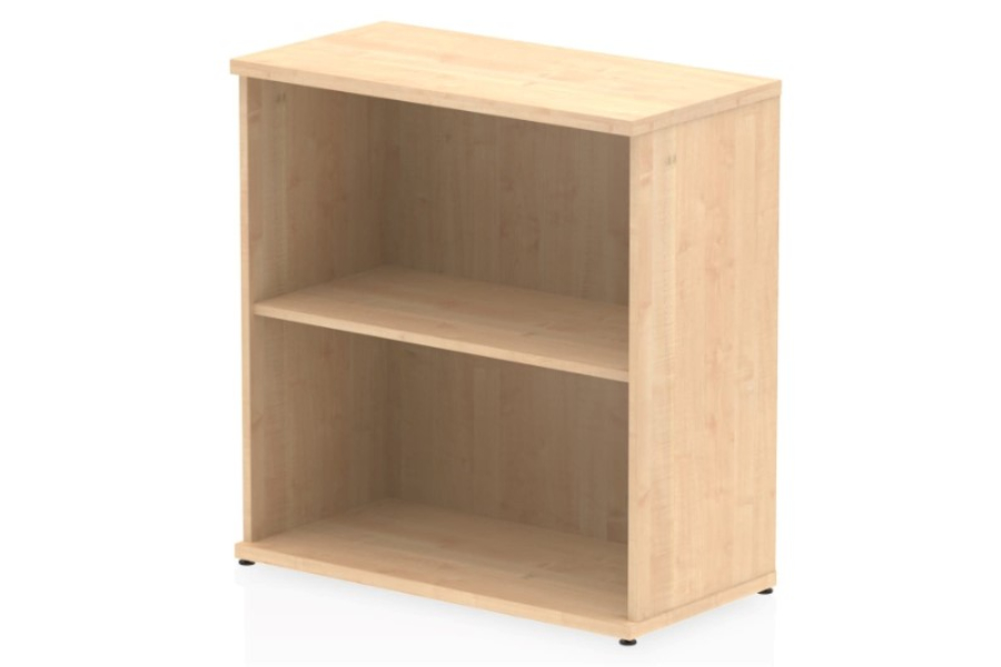 View Desk High Open Bookcase With One Adjustable Shelves In Maple Finish For Home Office Study 80cm Tall Levelling Feet Holds A4 Folders information