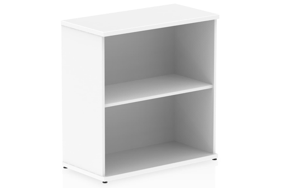 View White Home Office Storage Bookcase One Fully Adjustable Shelf Levelling Feet Folder Or Book Storage Impulse White Bookcase information