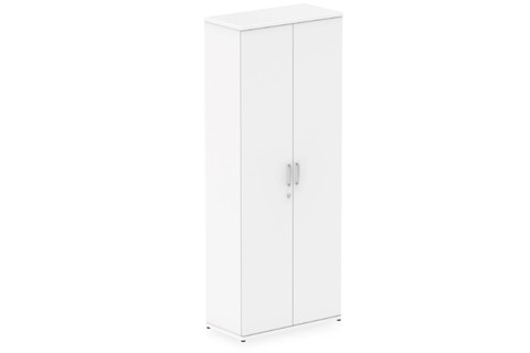 Polar White Tall Office Cupboard - 2000mm Heigh 