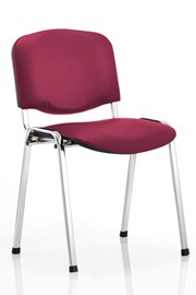 Plum Vinyl Chrome Conference Chair