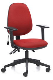 Ergo Lumbar Support Office Chair - Red