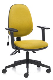 Ergo Lumbar Support Office Chair - Yellow