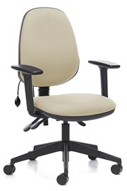 Ergo Lumbar Support Office Chair - Cream